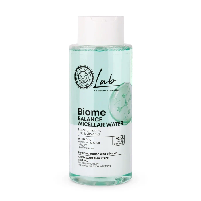 Woda micelarna Balance do cery tłustej i mieszanej, Lab Biome, Natura Siberica, 400 ml