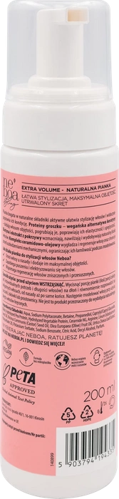 Pianka do stylizacji włosów Extra Volume, Neboa, 200 ml