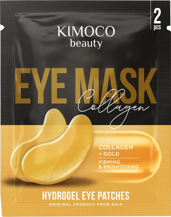 Hydrożelowe złote płatki pod oczy ujędrniająco-roświetlające, Kimoco Beauty, 10szt.