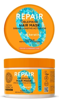 Maska do włosów suchych i zniszczonych Regenerująca, Oblepikha O, Natura Siberica, 300 ml