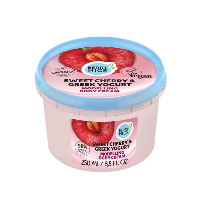 Modelujący Krem Do Ciała Słodka Wiśnia & Jogurt Grecki, Berry Nice, 250 ml