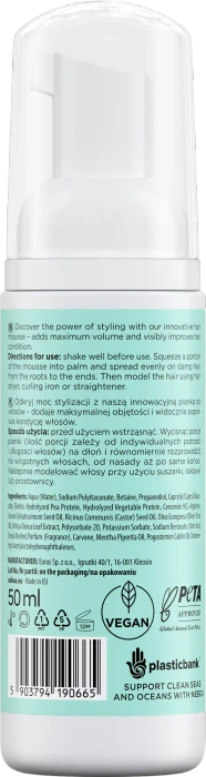 Mini Pianka do włosów, Extra Volume, Neboa, 50 ml