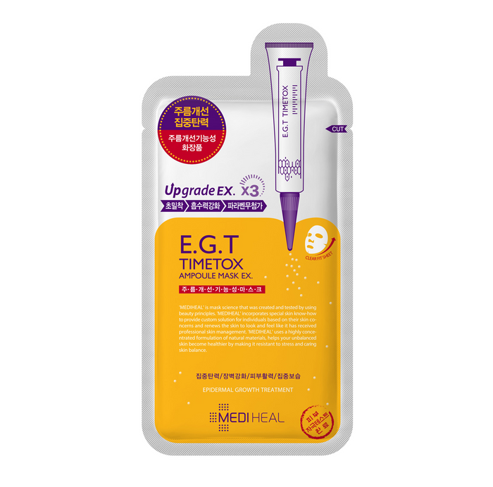 Maska w płachcie E.G.T Timetox odmładzająco-przeciwzmarszczkowa, Mediheal, 25 ml