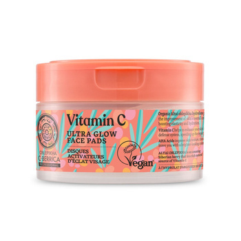 Wegańskie, rozświetlające płatki do twarzy z witaminą C Oblepikha C-berrica, 20 szt.