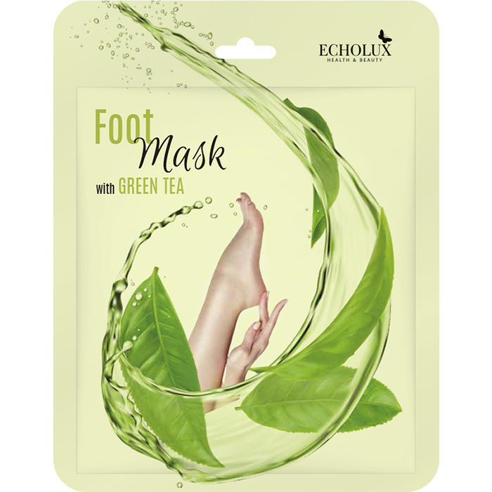 Zestaw masek do twarzy, dłoni i stóp nawilżająco-kojący, Green Tea, Echolux