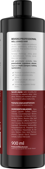 Szampon do włosów osłabionych, z tendencją do wypadania MEN, Revoss, 900 ml