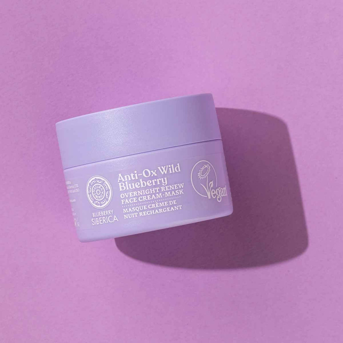 Odmładzający krem-maska do twarzy, Blueberry Siberica, 50 ml