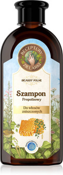 Szampon propolisowy do włosów zniszczonych Skarby Polne, Receptury Zielarki, 350 ml