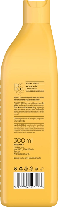 Oczyszczający żel pod prysznic Sunny Beach, Neboa, 300ml