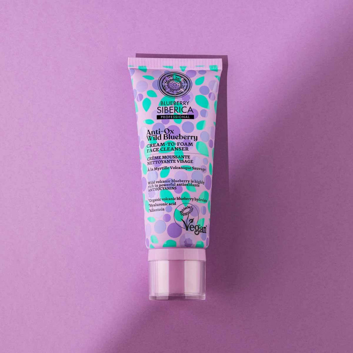 Kremowa Pianka Oczyszczająca do Twarzy, Blueberry Siberica, Natura Siberica, 100 ml