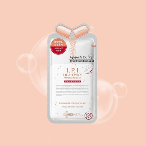 Maska w płachcie I.P.I Lightmax wybielająco-odmładzająca, Mediheal, 27 ml