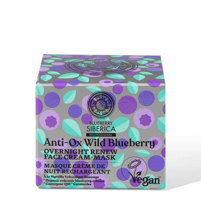 Odmładzający krem-maska do twarzy, Blueberry Siberica, 50 ml