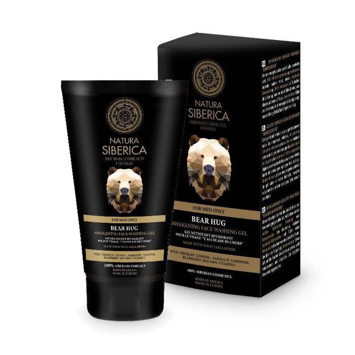 Pobudzający Żel do Mycia Twarzy " Uścisk Niedźwiedzia" , Natura Siberica men, 150 ml