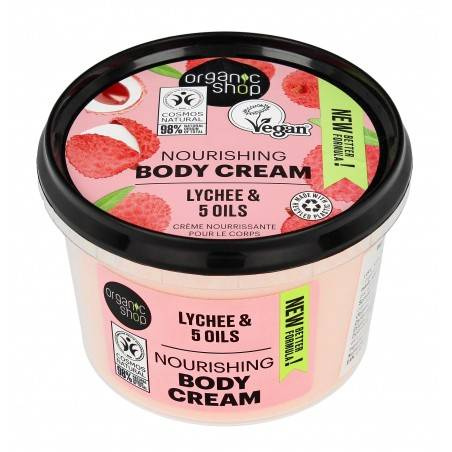 Organiczny krem do ciała, Różowe Liczi,  Organic Shop, 250 ml