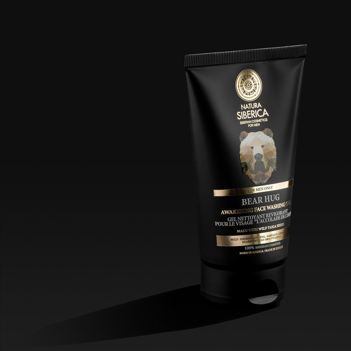 Pobudzający Żel do Mycia Twarzy " Uścisk Niedźwiedzia" , Natura Siberica men, 150 ml