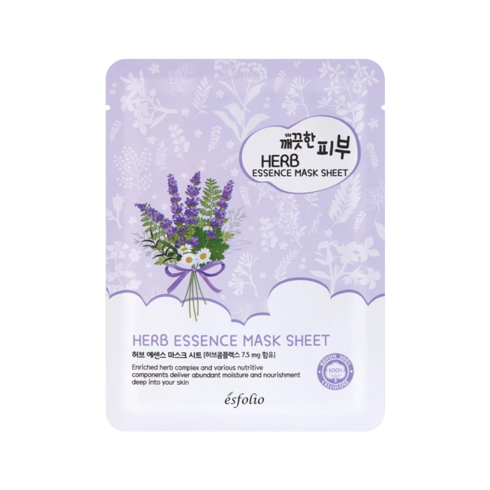 Maska w płachcie z lawendą i ziołami, Esfolio, 25 ml