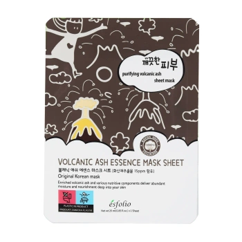 Maska w płachcie z pyłem wulkanicznym oczyszczająca, Esfolio, 25 ml