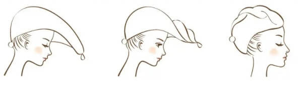 Turban do włosów, różowy, Echolux, 1 szt.