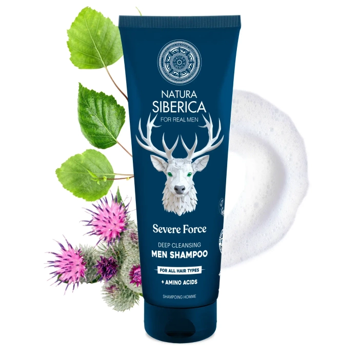 Szampon głęboko oczyszczający, Men Arctic Wild, Natura Siberica, 200 ml