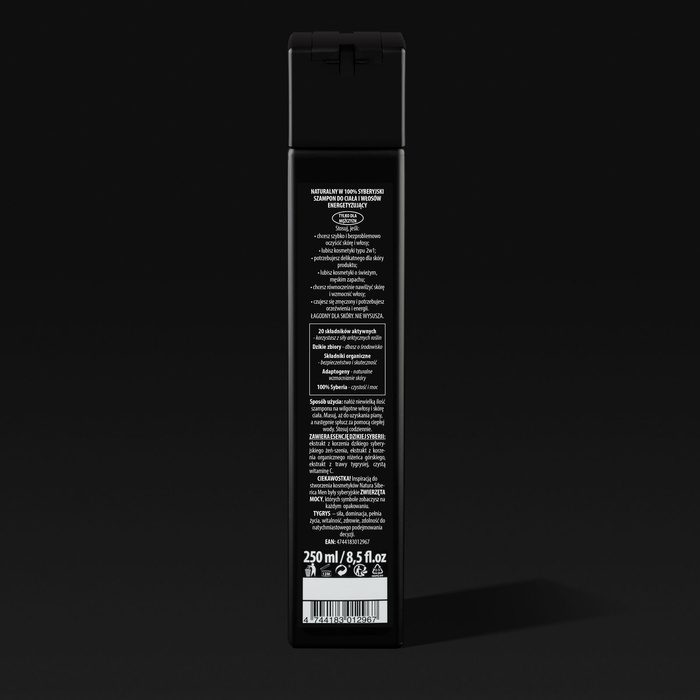Szampon 2 w 1 do Włosów i Ciała "Energia Tygrysa", Natura Siberica men, 250ml