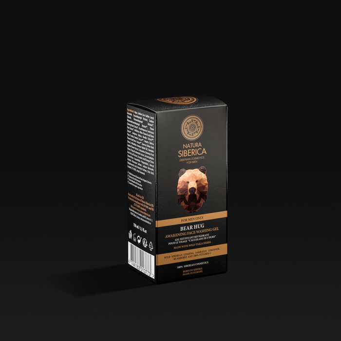 Pobudzający Żel do Mycia Twarzy " Uścisk Niedźwiedzia" , Natura Siberica men, 150 ml