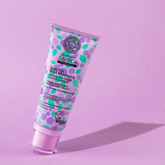 Kremowa Pianka Oczyszczająca do Twarzy, Blueberry Siberica, Natura Siberica, 100 ml