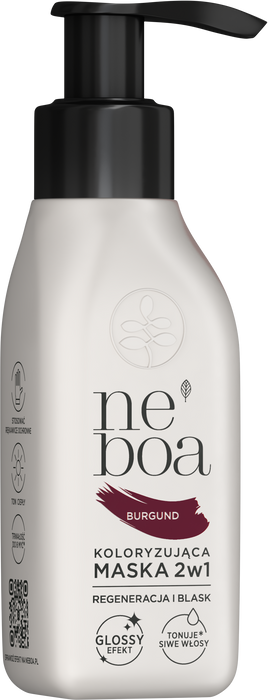 Maska koloryzująca 2w1 burgund, Neboa, 100 ml