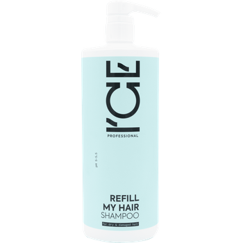 profesjonalny szampon do włosów suchych i zniszczonych Refill My Hair , Ice professional, 1000 ml