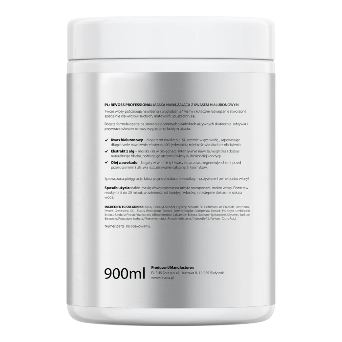 Maska do włosów nawilżająco-regenerująca, Revoss, 900ml