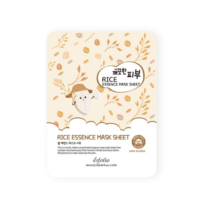Maska w płachcie z ekstraktem z ryżu nawilżająca, Esfolio, 25 ml