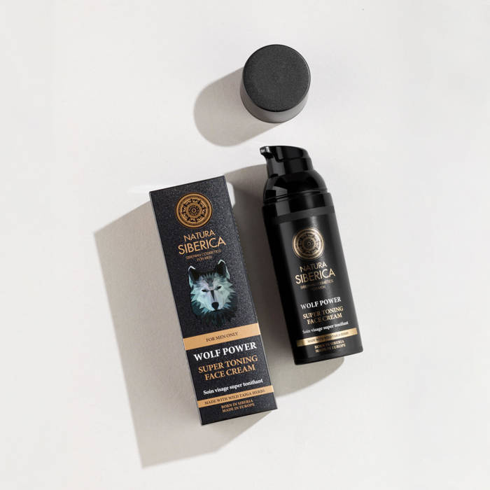 Naturalny tonizujący krem do twarzy dla mężczyzn Wolf power Natura Siberica men 50ml