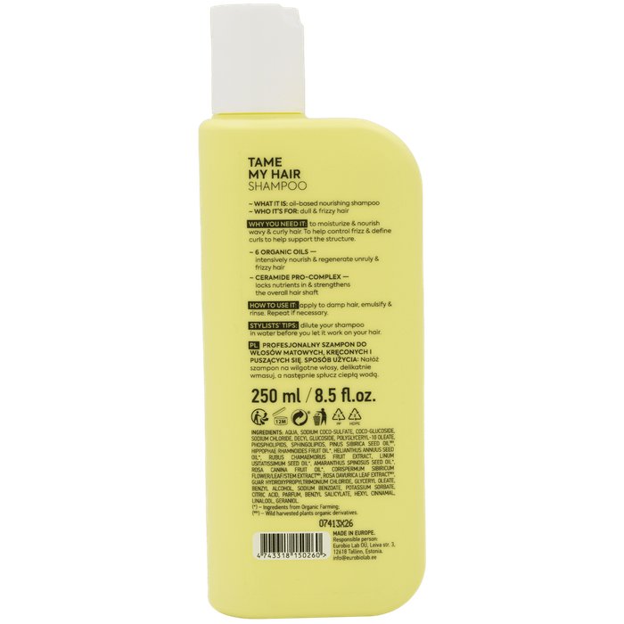 Profesjonalny szampon do włosów kręconych i puszących się Tame My Hair, Ice Professional, 250 ml