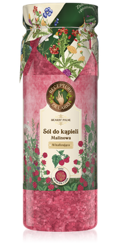Sól do kąpieli energetyzująca malinowa, Receptury Zielarki, 700 g