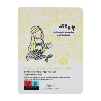 Maska w płachcie z ekstraktem z pereł rozświetlająco - odmładzająca, Esfolio, 25 ml