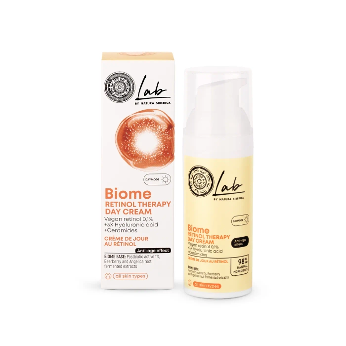 Krem do twarzy na dzień z retinolem, Lab Biome, Natura Siberica, 50 ml