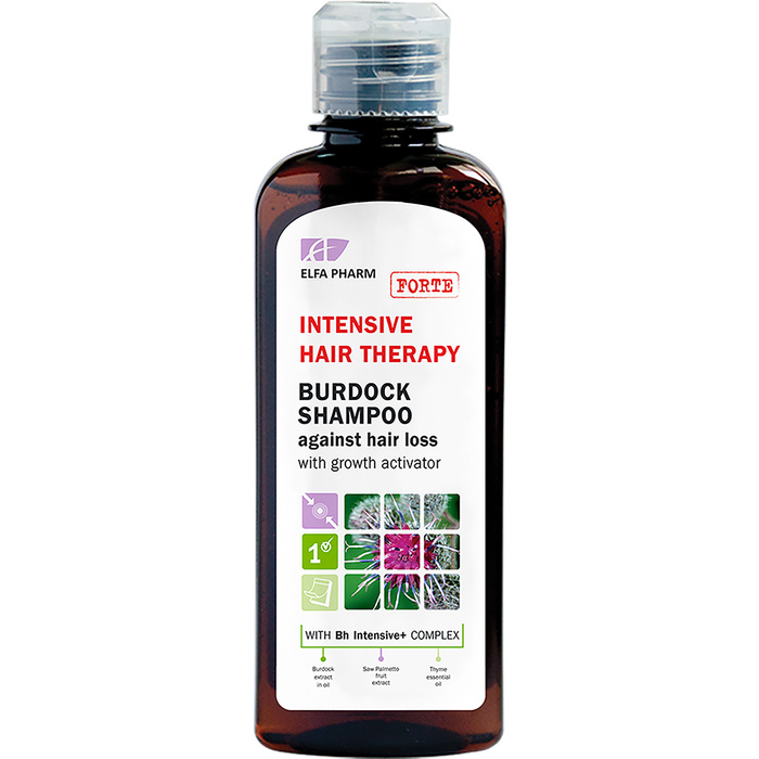 Szampon do włosów z łopianem przeciwko wypadaniu,  Elfa Pharm, 200 ml