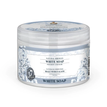 Białe mydło do ciała i włosów, Babuszka Agafia, 500ml