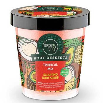 Modelujący peeling do ciała, Tropikalny Mix, Organic Shop, 450 ml