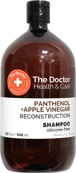 Szampon do Włosów Rekonstruujący Ocet Jabłkowy i Pantenol, The Doctor, 946 ml
