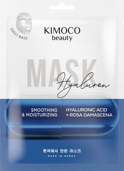 Wygładzająco-nawilżająca maska do twarzy w płachcie Hyaluron, Kimoco Beauty, 23 ml