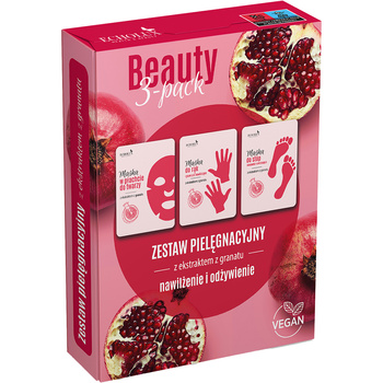 Zestaw masek do twarzy, dłoni i stóp nawilżenie i odżywienie, Granat, Echolux