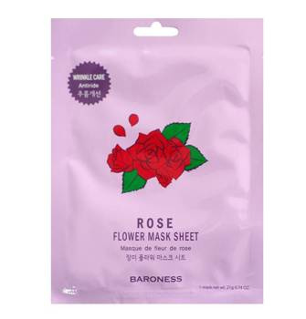 Maska w płachcie z ekstraktem z kwiatu róży, Baroness 21g