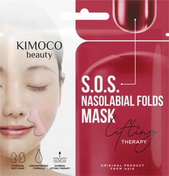 Maska punktowa na bruzdy nosowo-wargowe, z hydrożelu, wypełniająca S.O.S. Express Lifting Therapy,  Kimoco Beauty, 8 g 