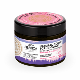 Odnawiająco - uelastyczniający peeling myjący do ciała Czarny Gejzer z Kamczatki, Taiga Siberica, 300 ml