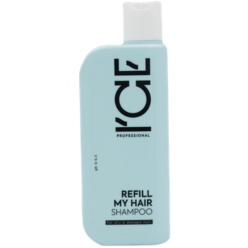 Wegański, profesjonalny szampon do włosów suchych i zniszczonych Refill My Hair, ice Professional, 250 ml