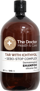 Szampon do Włosów Przeciw Przetłuszczaniu Dziegieć i Ichthyol, The Doctor, 946 ml