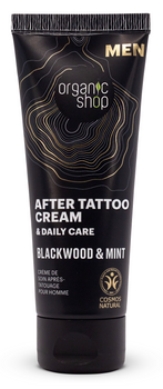 Krem do pielęgnacji tatuażu dla mężczyzn, Blackwood & Mint, Organic Shop, 75 ml