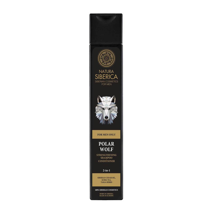 Naturalny, zmiękczający szampon - odżywka do włosów 2w1 Wilk Polarny, Natura Siberica Men, 250ml