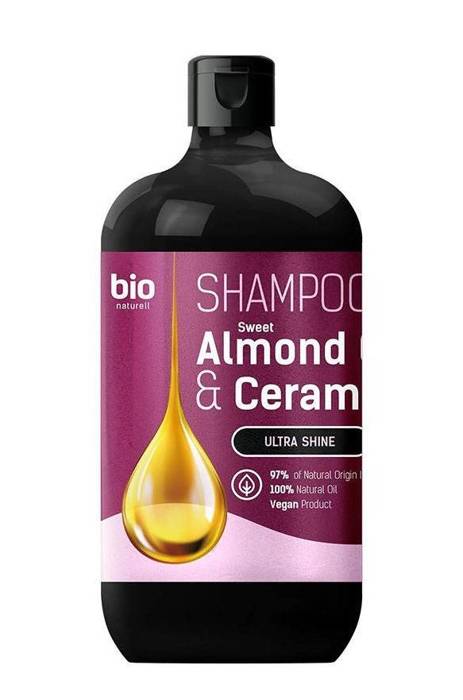 Szampon do włosów czarny olej ze słodkich migdałów & ceramidy, Bio Naturell, 946 ml