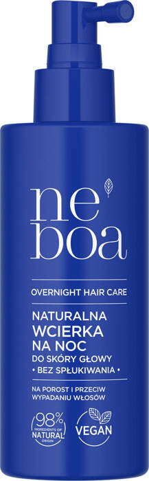 Wcierka na noc do skóry głowy na porost i przeciw wypadaniu włosów Overnight, Neboa, 175 ml